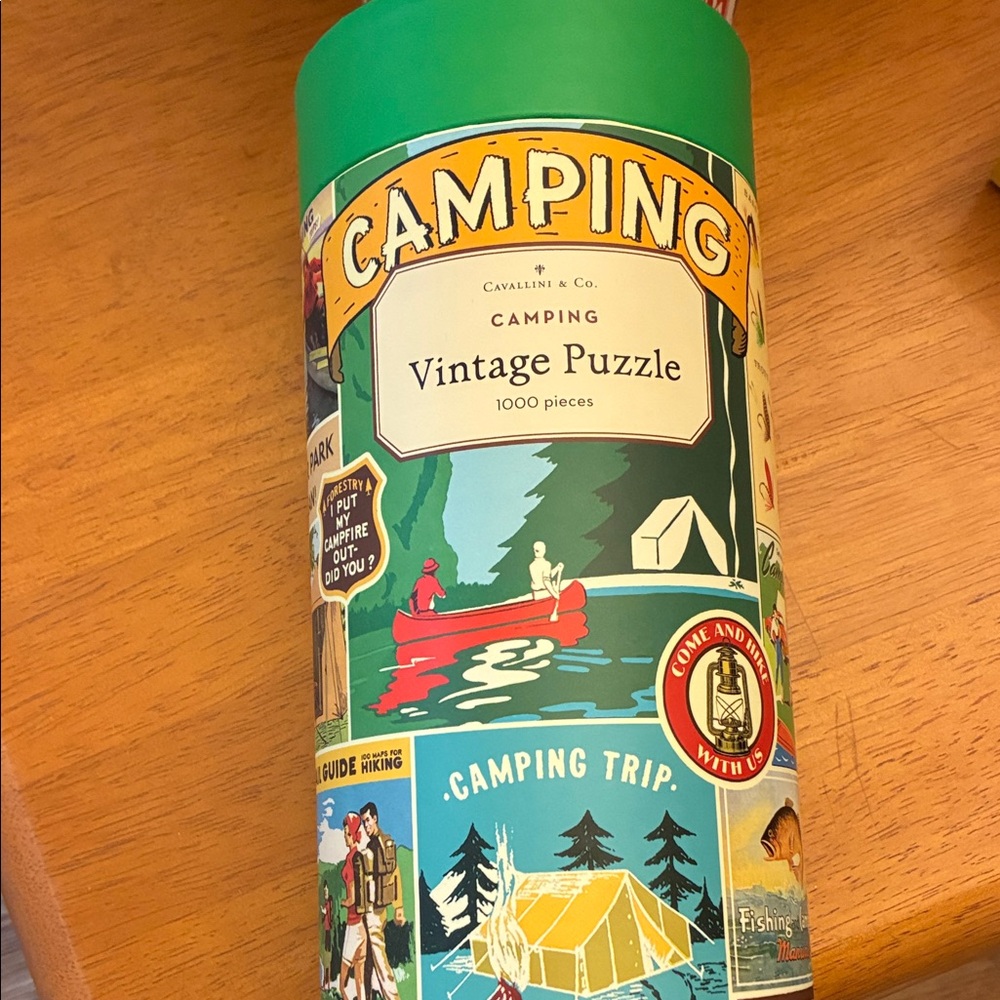 Cavallini & Co. Camping Vintage Puzzle — Green